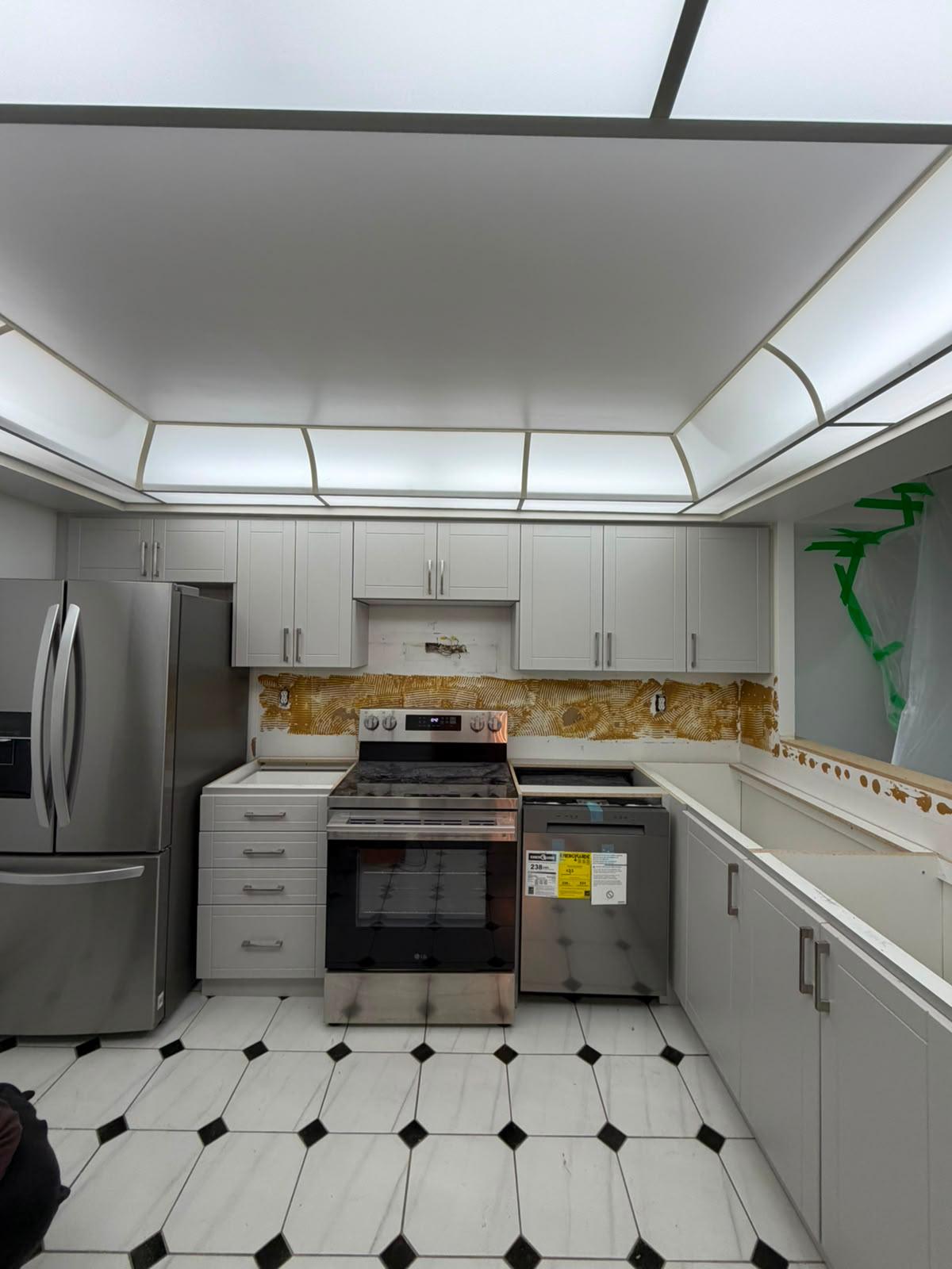 Kitchen renovation in progress