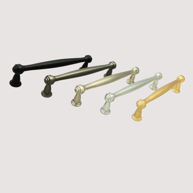 H-65212 Handle/Pull - Black Nickel, Chrome, Brushed Nickel, Rose Gold, Grey Pearl