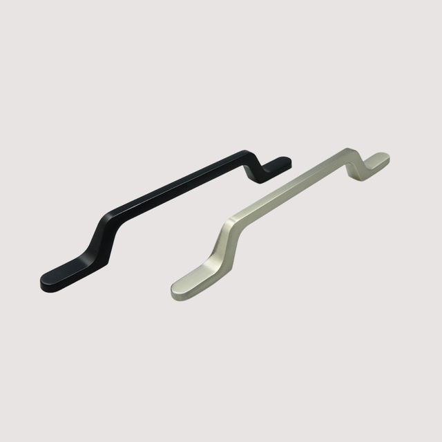 H-65718 Handle/Pull - Satin Nickel, Black Finish