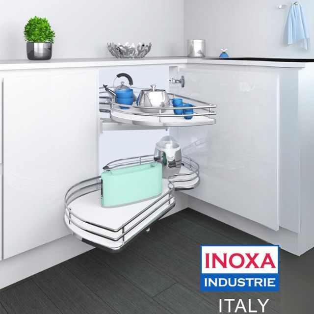INOXA COMBI Peanut Shape Blind Corner - White or Graphite (XCB/XLM)