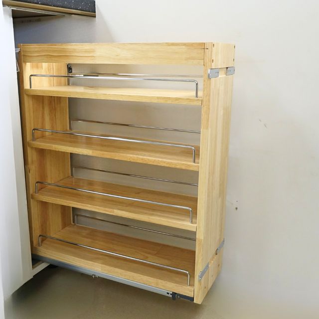 Solid Wood Spice Rack (Bottom Mounted)